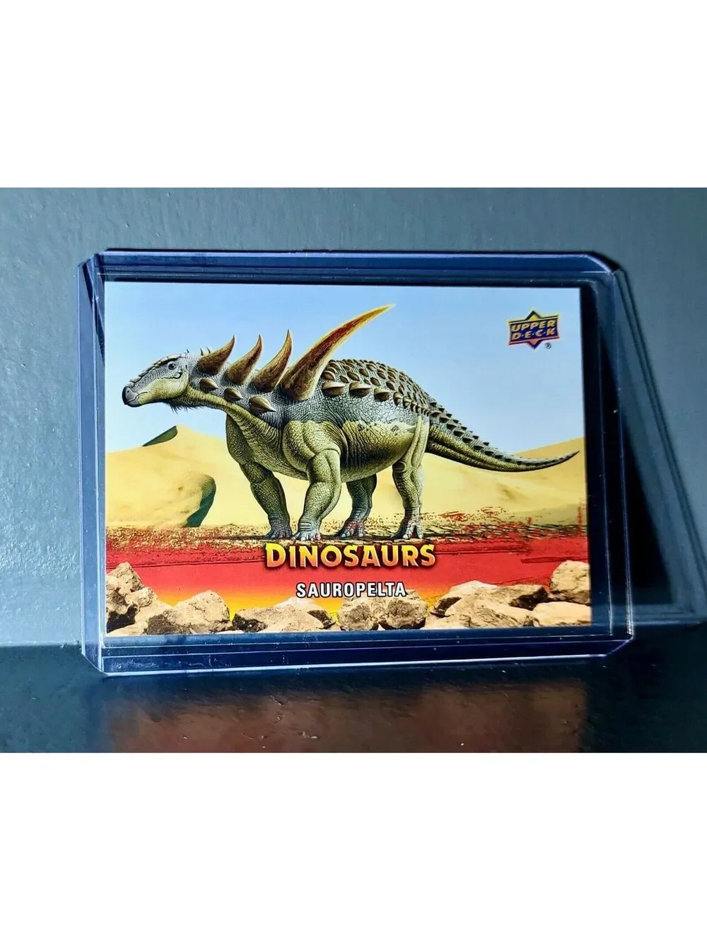 2015 Upper Deck Dinosaurs Sauropelta Extinction Red Parallel #95 Card